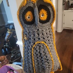 Handmade Gray and Yellow Crochet Bag